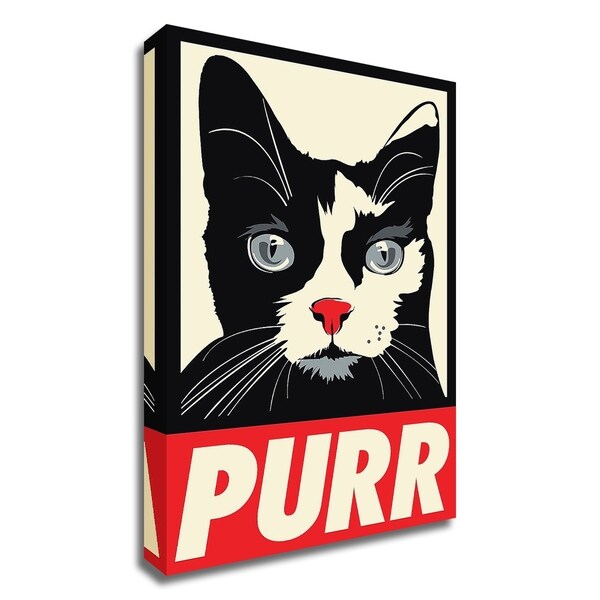 "Purr Propaganda" by Rachel Caldwell, Print on Canvas, Ready to Hang