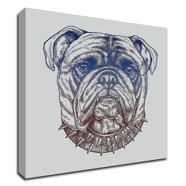 "Gritty Bulldog" by Rachel Caldwell, Print on Canvas, Ready to Hang