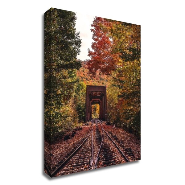 "New England Train Trestle Bridge" by Bruce Getty, Print on Canvas, Ready to Hang