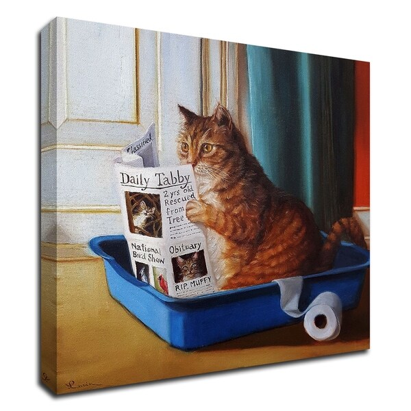 "Kitty Throne" by Lucia Heffernan, Print on Canvas, Ready to Hang