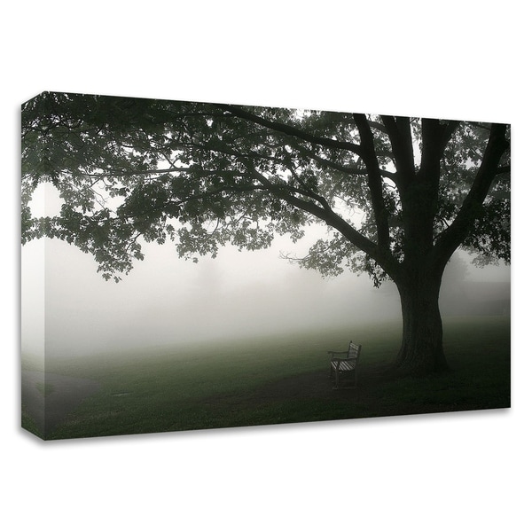 "Misty Bench" by PhotoINC Studio, Print on Canvas, Ready to Hang