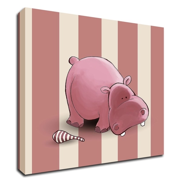 "Hippo" by GraphINC, Print on Canvas, Ready to Hang
