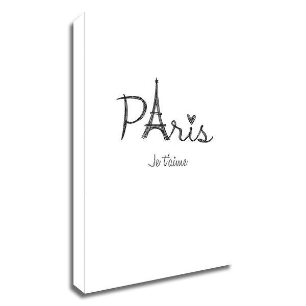 "Je t aime" by TypeLike, Print on Canvas, Ready to Hang