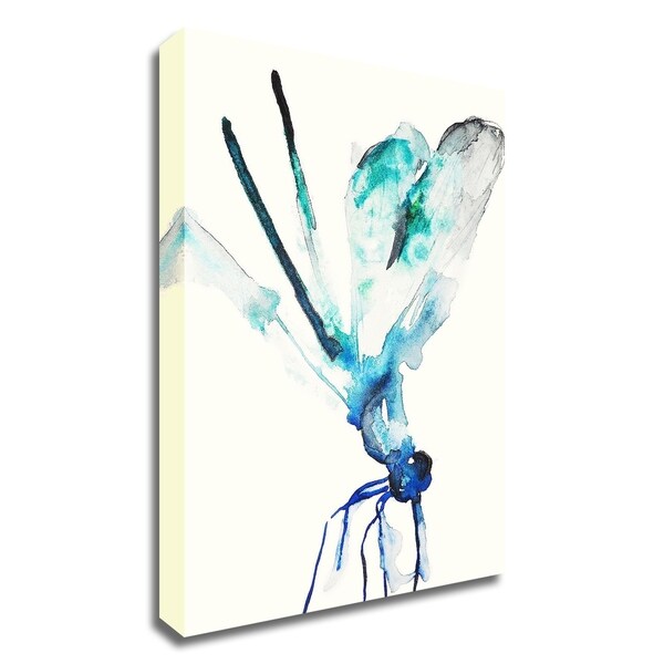 "Blue & Green Dragonfly" by Karin Johannesson, Print on Canvas, Ready to Hang