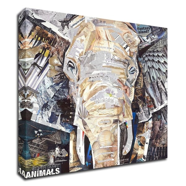 "Elephants Gaze" by James Grey, Print on Canvas, Ready to Hang