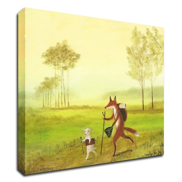 "Master Lamb and His Painting Master" by DD McInnes, Print on Canvas, Ready to Hang