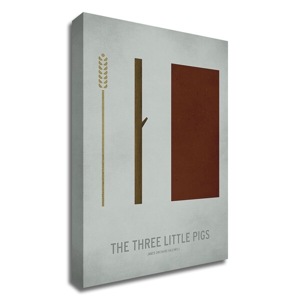 "Three Little Pigs" by Christian Jackson, Print on Canvas, Ready to Hang