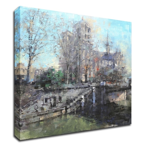 "Notre Dame on the Seine" by Mark Lague, Print on Canvas, Ready to Hang