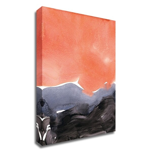 "Orange Blue Graphite" by Iris Lehnhardt, Print on Canvas, Ready to Hang