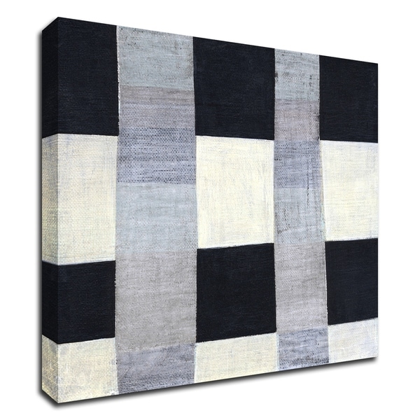 "Gray Plaid 2" by Laura Nugent, Print on Canvas, Ready to Hang