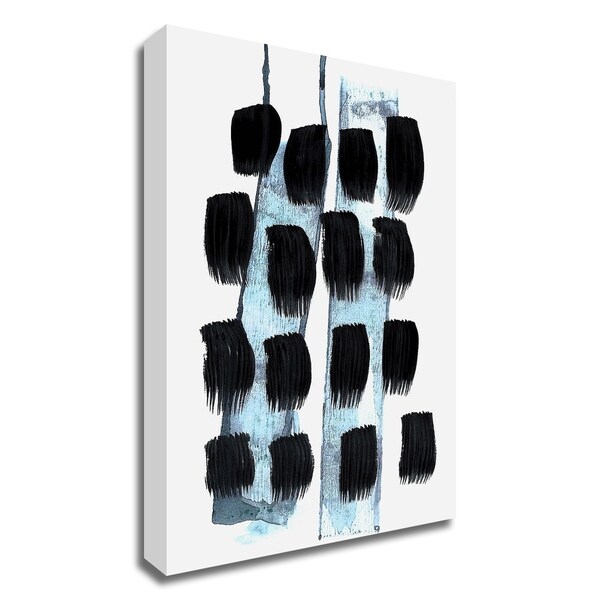 "Black White Blue" by Iris Lehnhardt, Print on Canvas, Ready to Hang