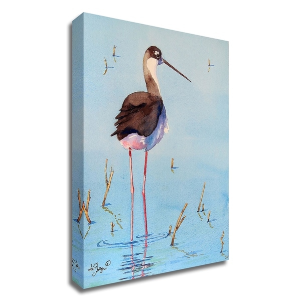 "Black Neck Stilt III" by Nancy LaBerge Muren, Print on Canvas, Ready to Hang