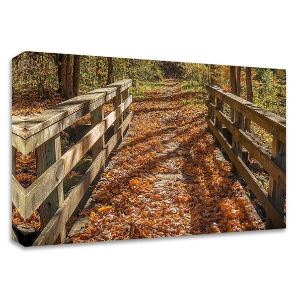 "Fall On The Footbridge" by Tim Oldford, Print on Canvas, Ready to Hang