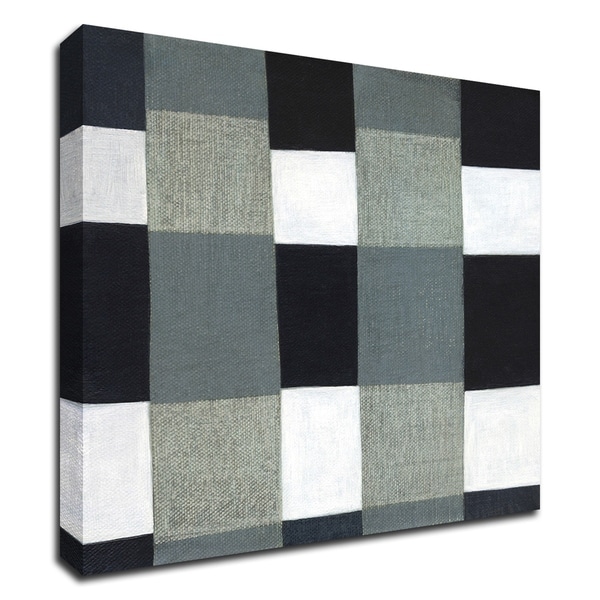 "Gray Plaid 1" by Laura Nugent, Print on Canvas, Ready to Hang