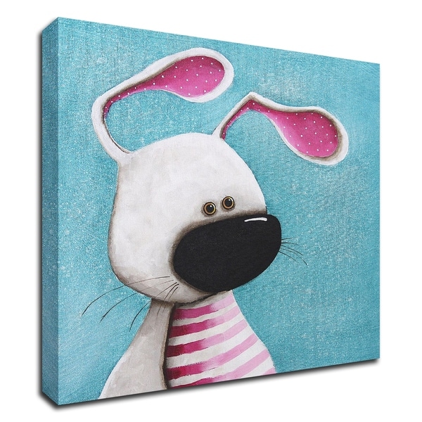 "The Pink Bunny" by Lucia Stewart, Print on Canvas, Ready to Hang