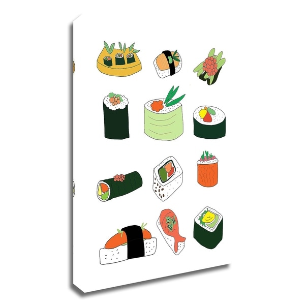 "Sushi Set" by Jan Weiss, Print on Canvas, Ready to Hang
