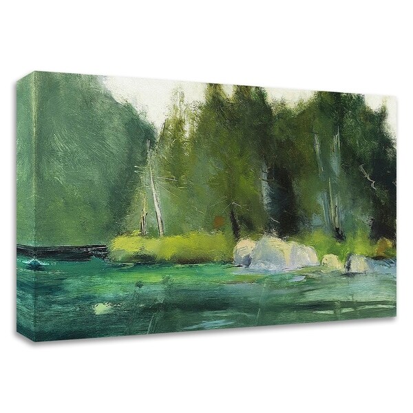 "Lily Pond & Dark Woods" by Martha Wakefield, Print on Canvas, Ready to Hang