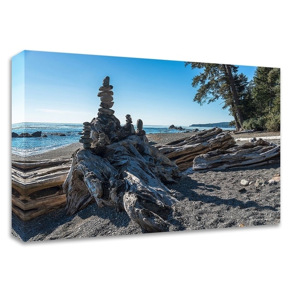 "Sombrio Inukshuk" by Tim Oldford, Print on Canvas, Ready to Hang