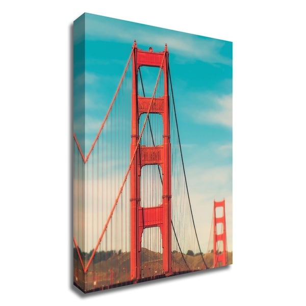 "Golden Gate in The Morning" by Sonja Quintero, Print on Canvas, Ready to Hang