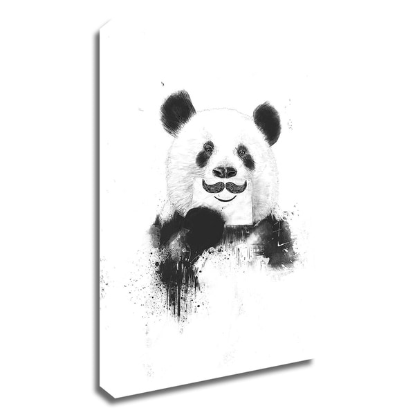"Funny Panda" by Balazs Solti, Print on Canvas, Ready to Hang