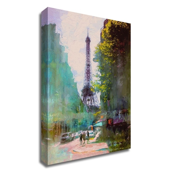 "Paris Street" by John Rivera, Print on Canvas, Ready to Hang