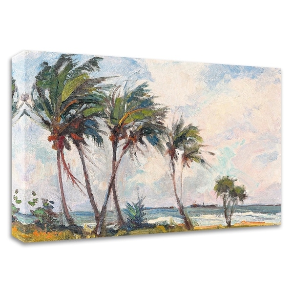 "Six Palms" by Richard A. Rodgers, Print on Canvas, Ready to Hang