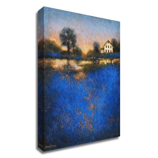 "Blue Fields" by Thomas Stotts, Print on Canvas, Ready to Hang