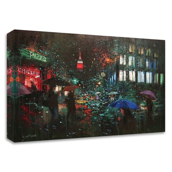 "Night Rain in NY" by Chin H. Shin, Print on Canvas, Ready to Hang