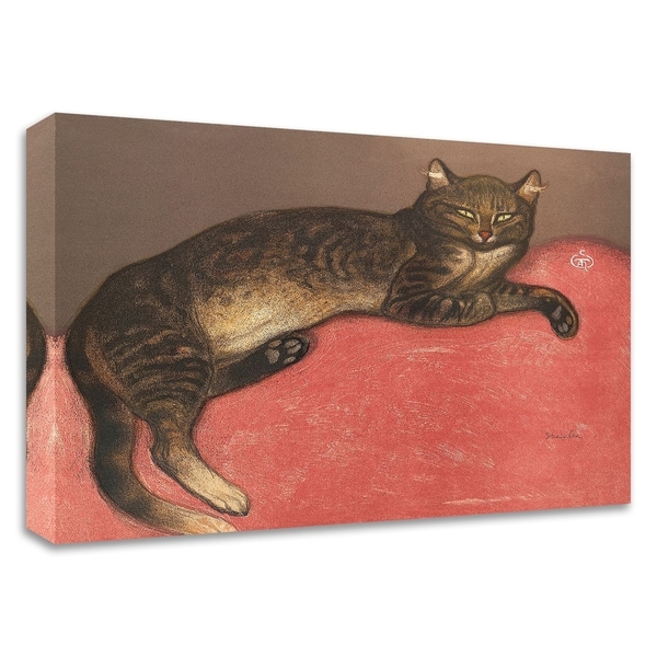 "Cat on a Cushion" by Théophile-Alexandre Steinlen, Print on Canvas, Ready to Hang