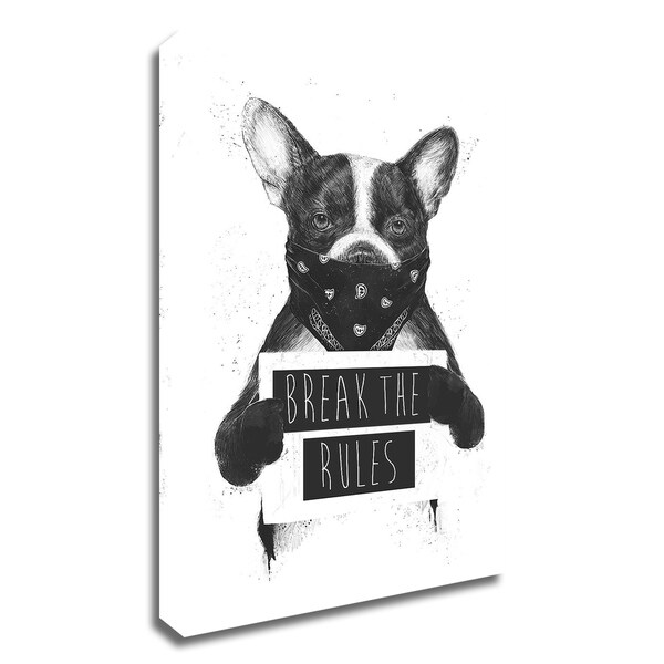 "Rebel Dog" by Balazs Solti, Print on Canvas, Ready to Hang
