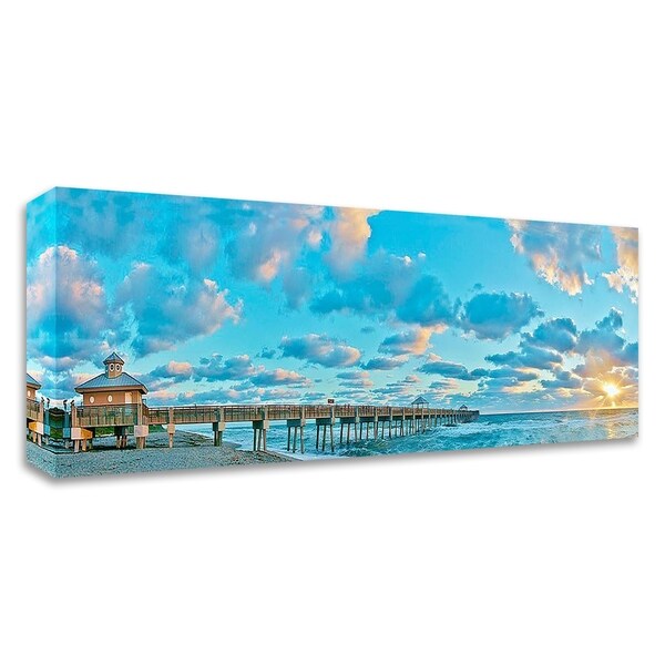 "Sunrise on Juno Beach" by Steve Vaughn, Print on Canvas, Ready to Hang - 35 x 10