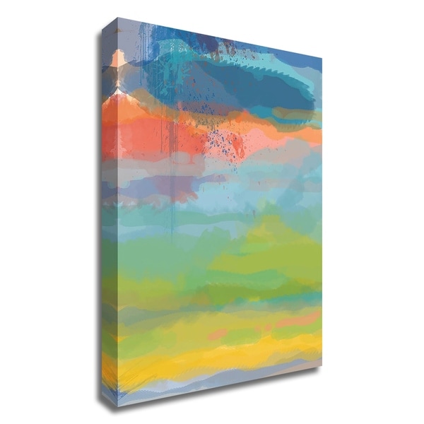 "Coral Sky" by Jan Weiss, Print on Canvas, Ready to Hang
