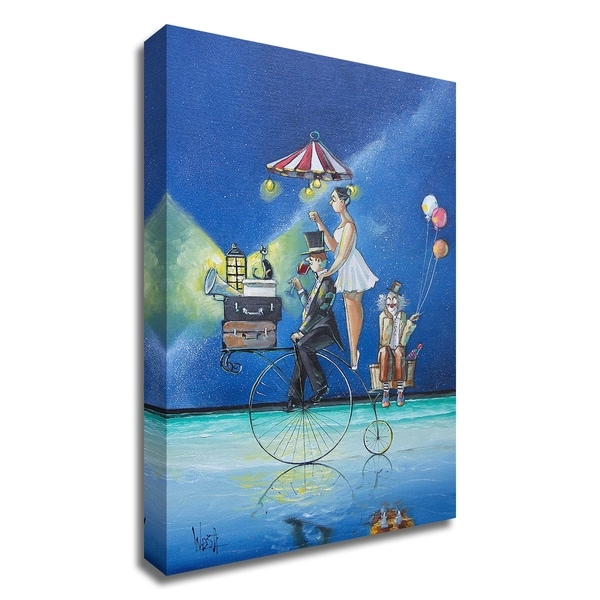 "The Circus Is Coming to Town" by Ronald West, Print on Canvas, Ready to Hang