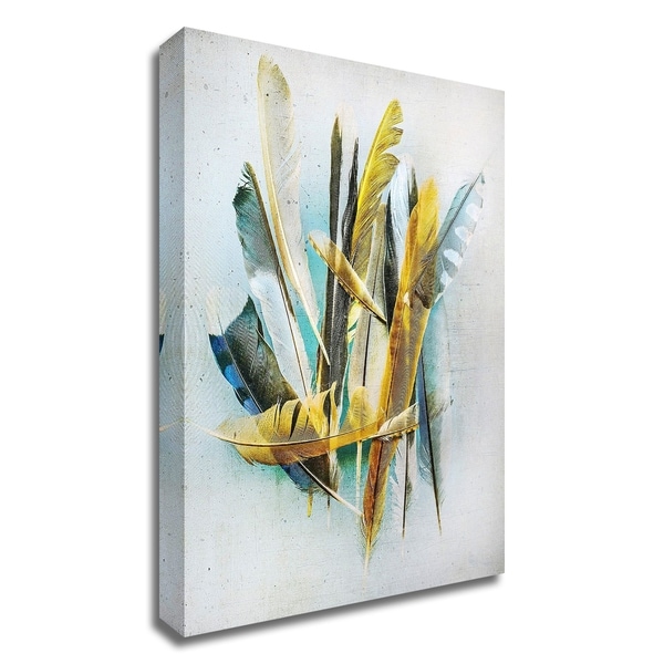 "Feather Study No. 2" by Kathy Wolfe, Print on Canvas, Ready to Hang
