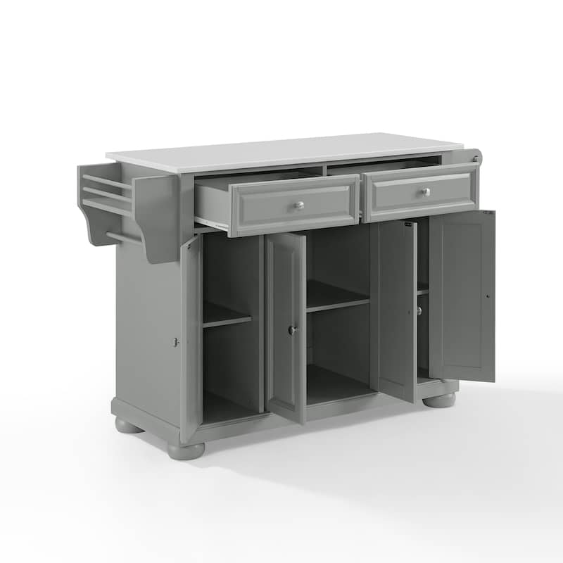 Crosley Alexandria Granite Top Kitchen Island - 18"d x 51.5"w x 36"h