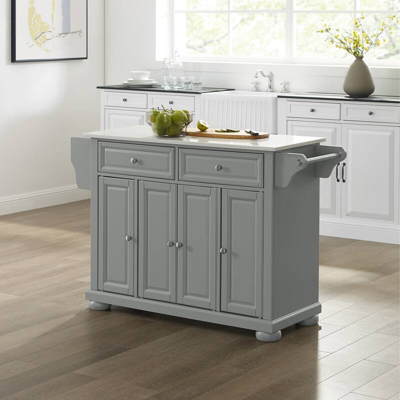Crosley Alexandria Granite Top Kitchen Island - 18"d x 51.5"w x 36"h
