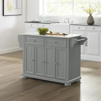 Crosley Alexandria Granite Top Kitchen Island - 18"d x 51.5"w x 36"h