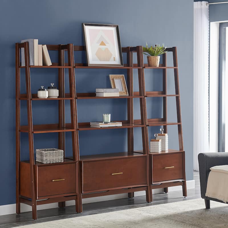 Crosley Landon 3pc Etagere Set Mahogany - Large Etagere, 2 Small Etageres