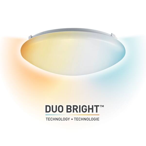 slide 1 of 7, DuoBright Technology 11" Integrated LED Flush Mount,Color Temp Select