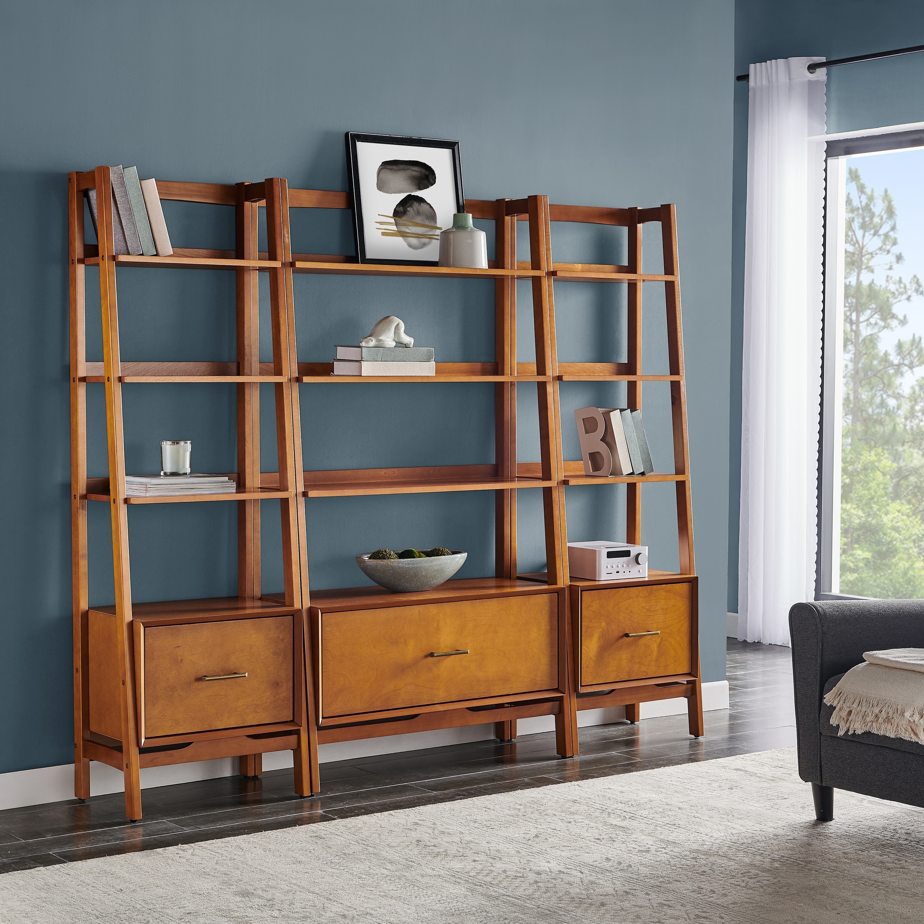 Crosley Landon 3Pc Etagere Set Acorn - Large Etagere, 2 Small Etageres
