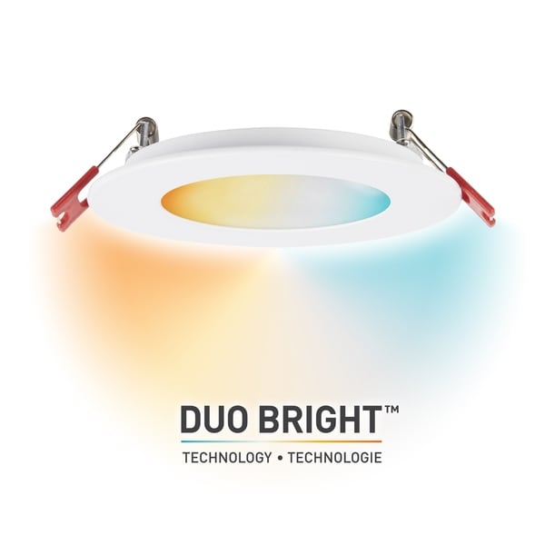 DuoBright Technology 4in Integrated Recessed Kit w/Color Temp Select. Opens flyout.