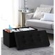 Foldable Tufted Velvet Storage Ottoman Foot Rest Stool/Seat - Thumbnail 7