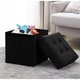 Foldable Tufted Velvet Storage Ottoman Foot Rest Stool/Seat - Thumbnail 1