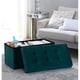 Foldable Tufted Velvet Storage Ottoman Foot Rest Stool/Seat - Thumbnail 11