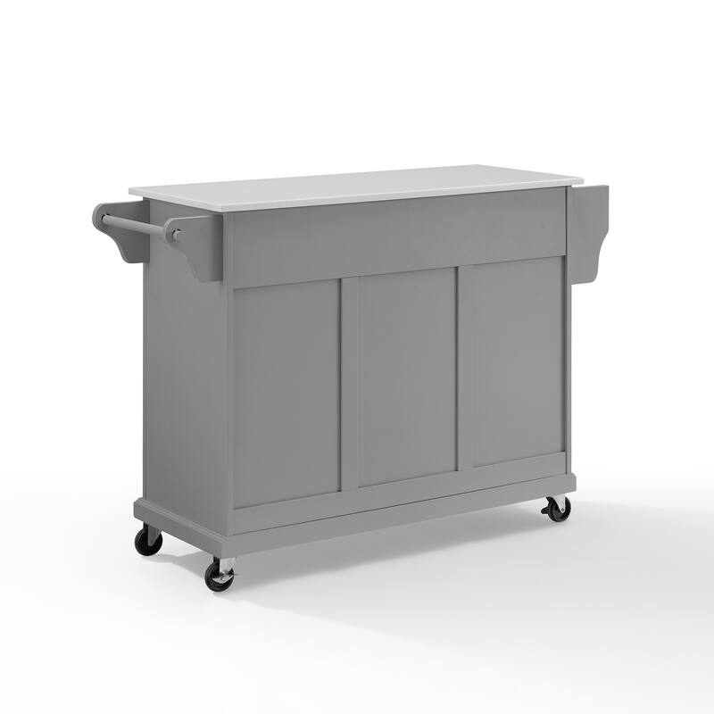 Crosley Full Size Granite Top Kitchen Cart/Island Gray/White - 51.5 "W x 18 "D x 36.5 "H