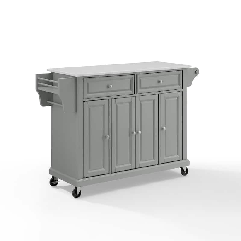 Crosley Full Size Granite Top Kitchen Cart/Island Gray/White - 51.5 "W x 18 "D x 36.5 "H