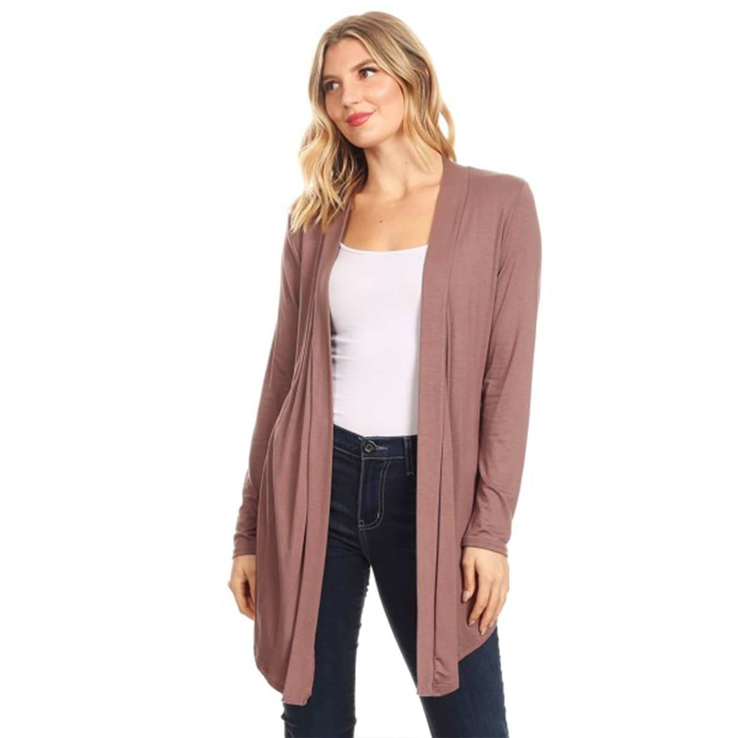 long tan cardigan sweater