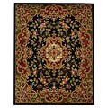 Safavieh Handmade Classic Juliette Black/ Green Wool Rug - 8'3" x 11'