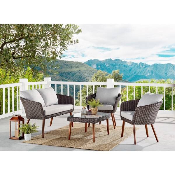Shop Caluma Brown Wicker Chairs With Cushions Set Of 2 By Havenside Home Overstock 29422166