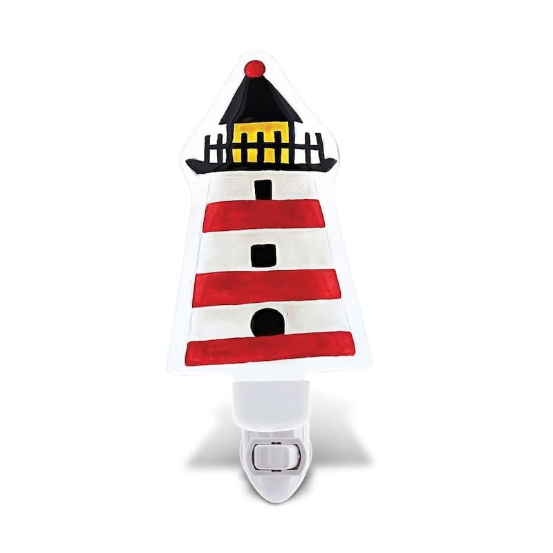 CoTa Global Lighthouse Plug In Glass Night Light Energy Efficient LED - 4Lx2.5Wx6.5H inches.